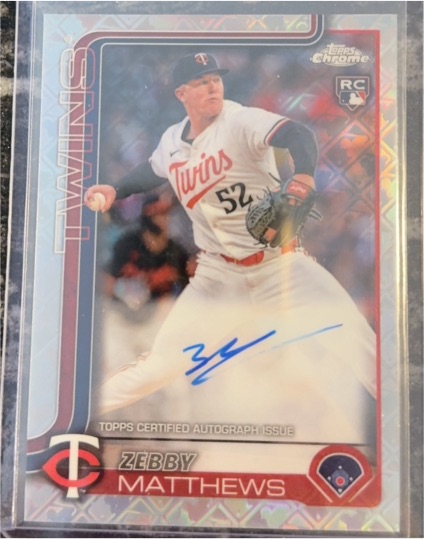 2025 Topps Chrome #RA-ZM Zebby Matthews — front