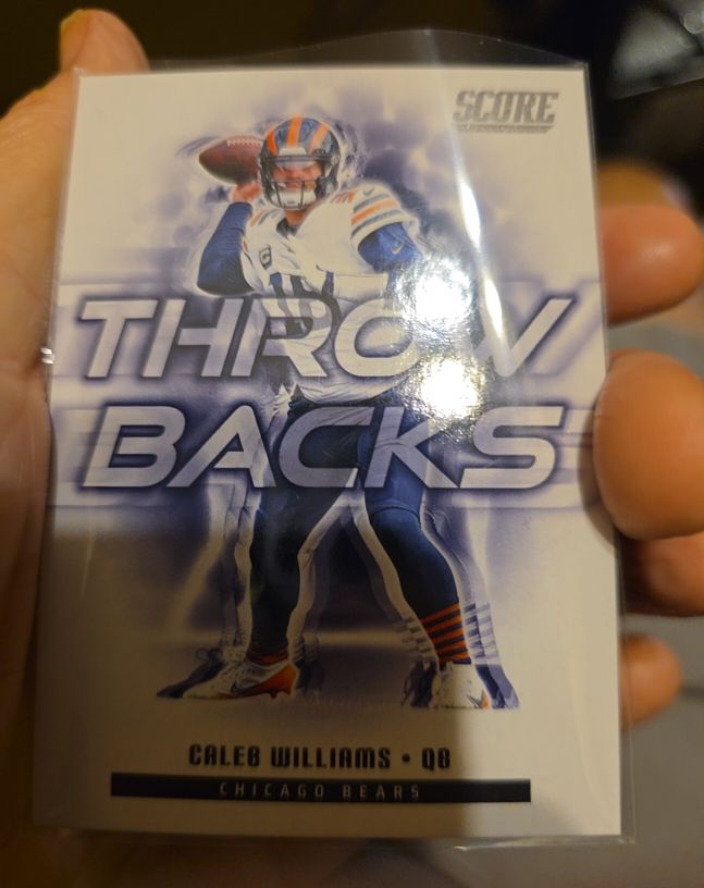 2025 Panini Score Football #4 Caleb Williams Throw Backs — front