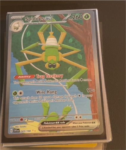 2023 Pokemon Scarlet & Violet #243 Spidops ex — front