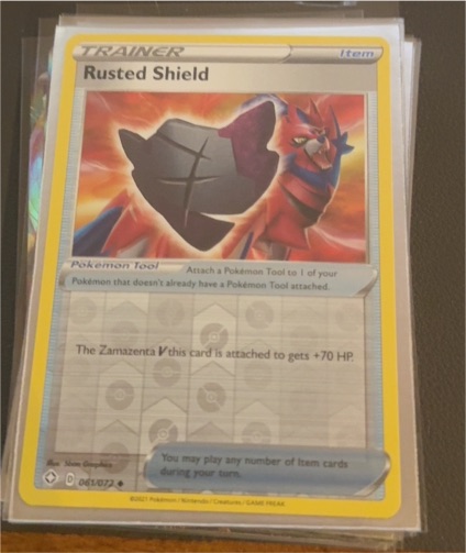2021 Pokémon Shining Fates #061 Rusted Shield — front