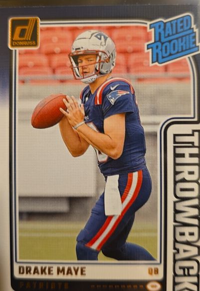 2024 Donruss Rated Rookie Throwback #49 Drake Maye — front