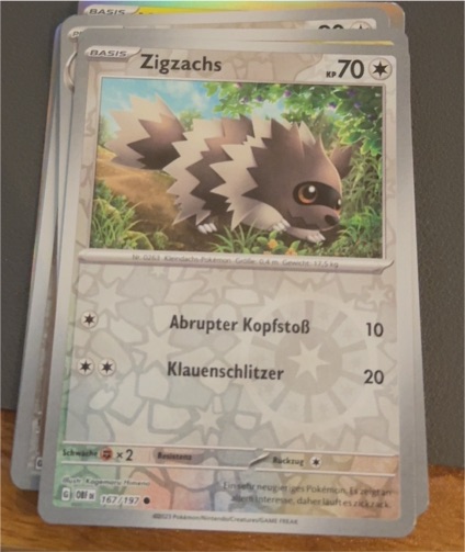 2023 Pokémon SV03: Obsidian Flames #167 Zigzachs — front