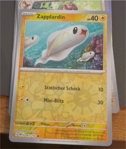2023 Pokémon Scarlet & Violet Obsidian Flames #067 Zapplardin — front