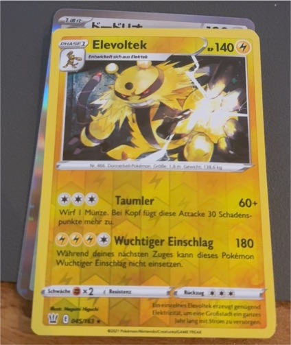 2021 Pokémon Battle Styles #45 Electivire — front