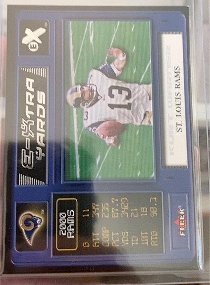 2001 Fleer E-X E-Xtra Yards #2EY Kurt Warner — front