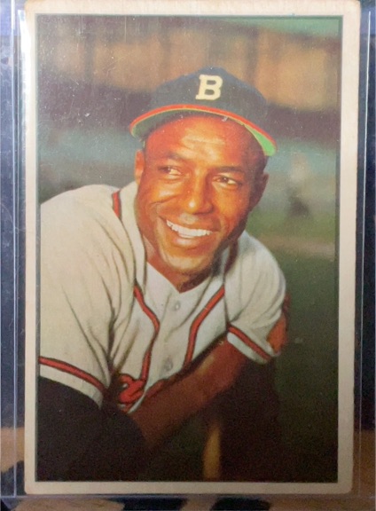 1953 Bowman Color #3 Sam Jethroe — front