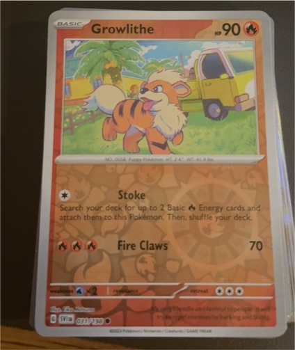2023 Pokémon Scarlet & Violet #031 Growlithe — front
