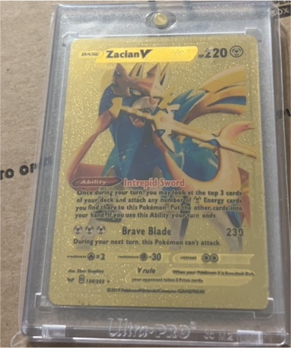 2019 Pokémon #138 Zacian V — front
