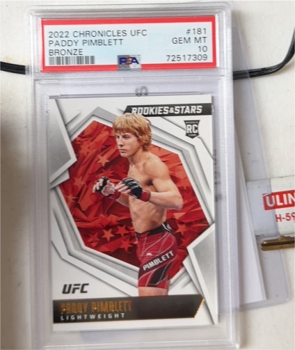 2022 Panini Chronicles UFC #181 Paddy Pimblett Bronze Rookie Card — front