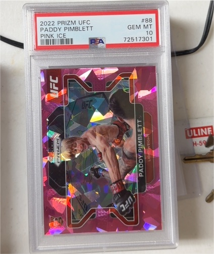 2022 Panini Prizm UFC #88 Paddy Pimblett Pink Ice — front