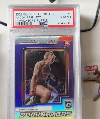 2022 Donruss Optic UFC #9 Paddy Pimblett Dominators Purple — front