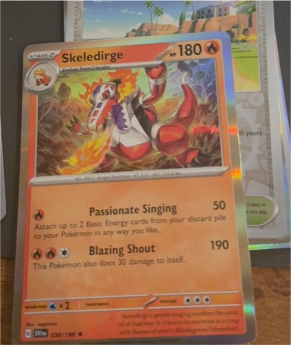 2023 Pokémon TCG Scarlet & Violet #038 Skeledirge — front