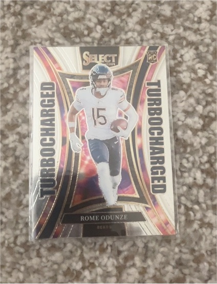 2024 Panini Select #22 Rome Odunze Turbocharged Rookie Card — front