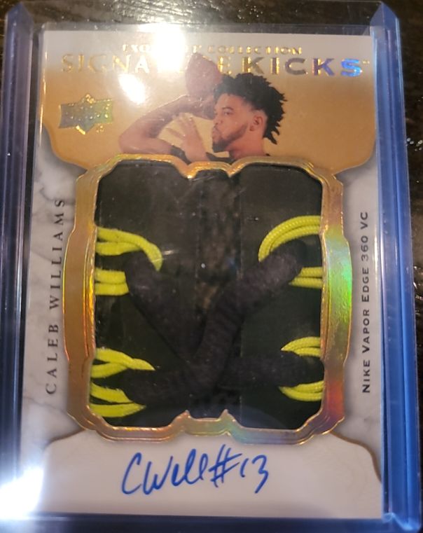 2023 Upper Deck Young Guns Signature Kicks Caleb Williams — front