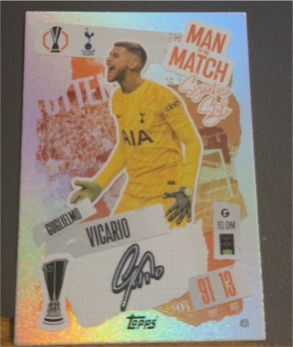 2024-25 Topps Match Attax #401 Guglielmo Vicario — front