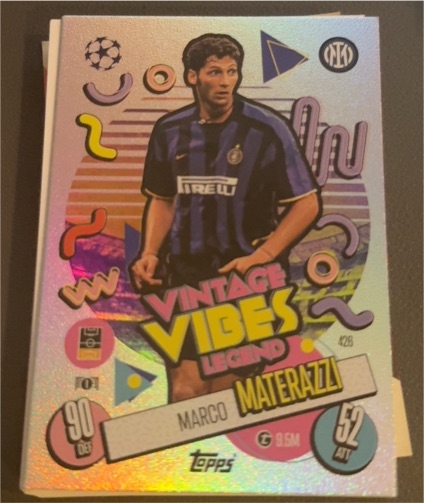 2024-25 Topps Match Attax #426 Marco Materazzi Vintage Vibes Legend — front