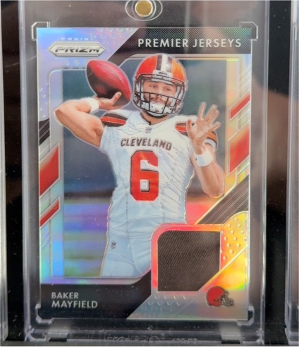 2018 Panini Prizm Premier Jerseys #PP-1 Baker Mayfield — front
