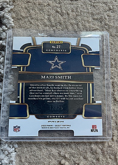 2023 Panini Select Concourse #27 Mazi Smith — back