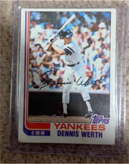 1982 Topps #154 Dennis Werth — front