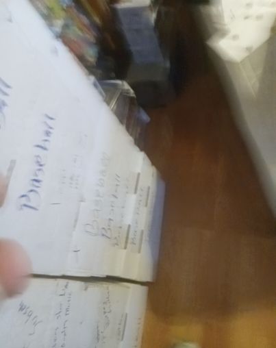 paper mystery bags — front