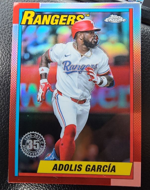 2025 Topps Chrome 35th Anniversary #90CB-4 Adolis Garcia — front