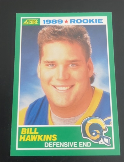 1989 Score #250 Bill Hawkins — front