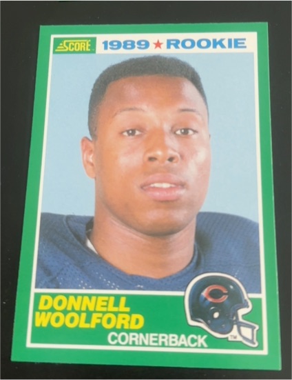 1989 Score #247 Donnell Woolford — front