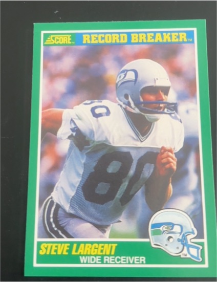 1989 Score #327 Steve Largent — front