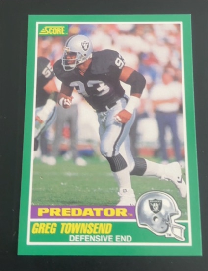1989 Score #323 Greg Townsend Predator — front