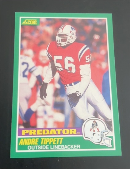 1989 Score #319 Andre Tippett — front