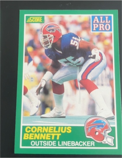1989 Score #299 Cornelius Bennett — front
