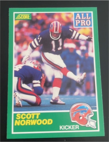 1989 Score #290 Scott Norwood — front