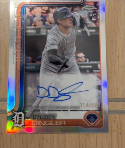 2025 Topps Chrome #RA-DD Dillon Dingler — front