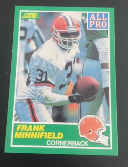 1989 Score #285 Frank Minnifield — front