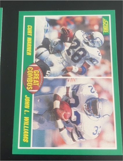1989 Score #278 Curt Warner / John L. Williams Great Combos — front