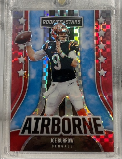 2023 Panini Rookies & Stars #AI-7 Joe Burrow Airborne Silver Prizm — front