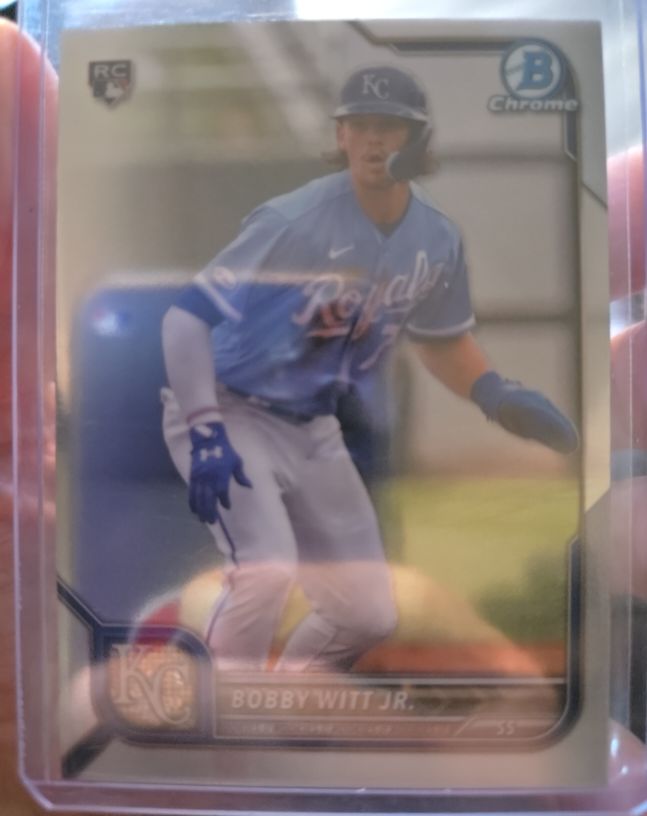 2022 Bowman Chrome #77 Bobby Witt Jr. Rookie Card — front