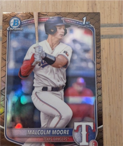 2025 Bowman Chrome #BCP-129 Malcolm Moore — front