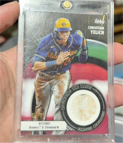 2024 Topps Series 2 Rounding the Bases Relics #RTB-CY Christian Yelich — front