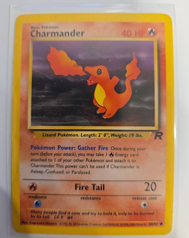 2000 Team Rocket #50 Charmander — front