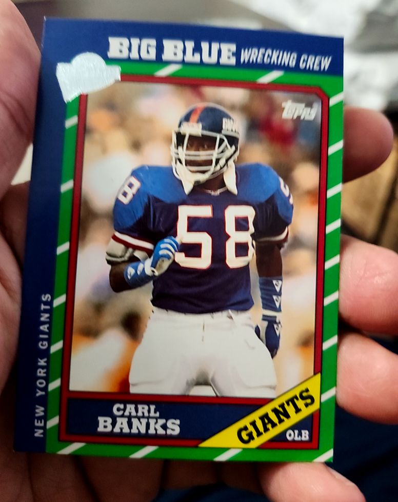2004 Topps Fan Favorites Big Blue Wrecking Crew #7 Carl Banks — front