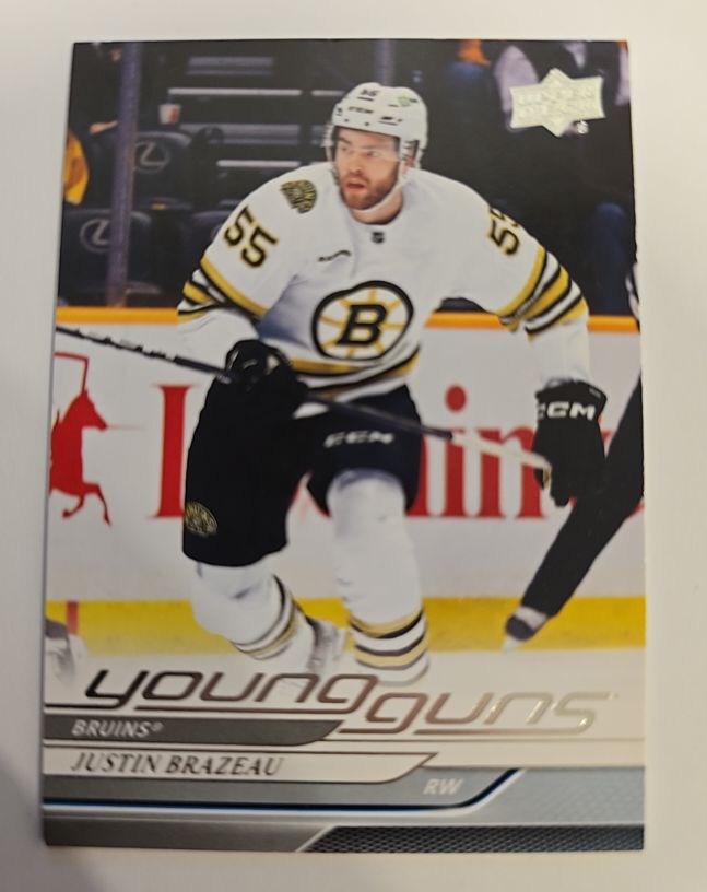 2024-25 Upper Deck Series 1 #222 Justin Brazeau Young Guns Boston Bruins — front