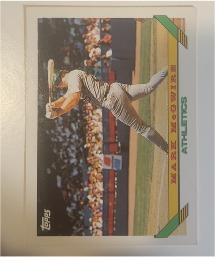 1993 Topps #100 Mark McGwire — front