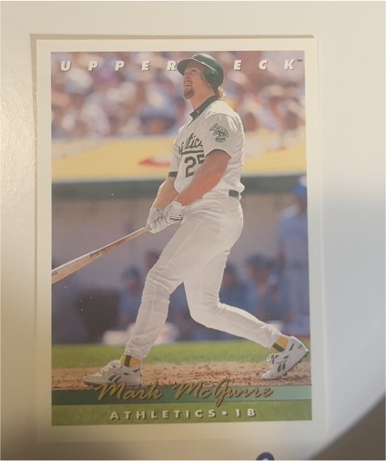 1993 Upper Deck #566 Mark McGwire Oakland Athletics — front