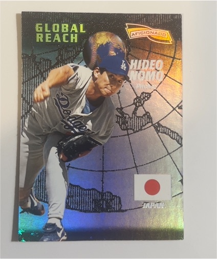 1996 Pinnacle Aficionado Global Reach #151 Hideo Nomo — front