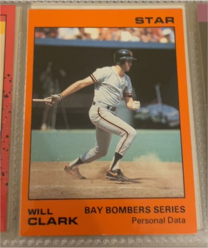 1990 Star Company Will Clark Bay Bombers Series Personal Data — front