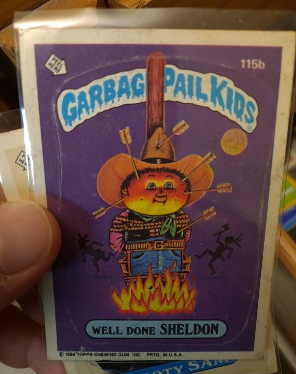 1986 Topps Garbage Pail Kids Series 3 #115b Well Done Sheldon — front
