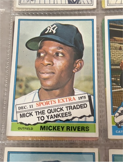 1976 Topps Traded #85T Mickey Rivers — front