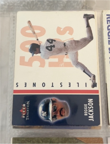 2003 Fleer Tradition Milestones #7MS Reggie Jackson — front