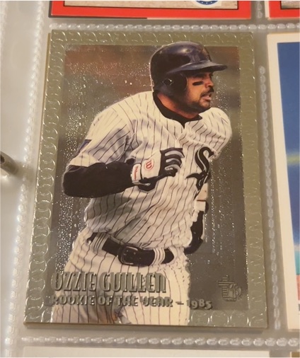 1995 Topps Embossed #116 Ozzie Guillen Rookie of the Year — front